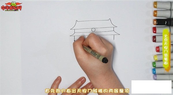 北京天安门简笔画