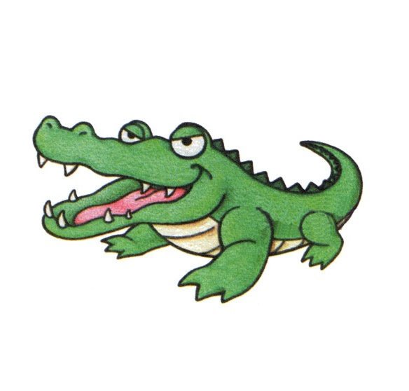 鳄鱼简笔画彩色图片