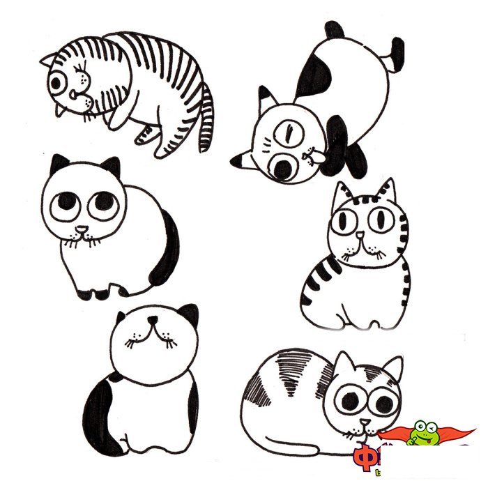 简单又漂亮小猫怎么画，小猫咪简笔画图片大全