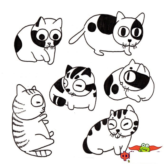 简单又漂亮小猫怎么画，小猫咪简笔画图片大全