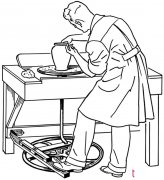 陶艺师简笔画
