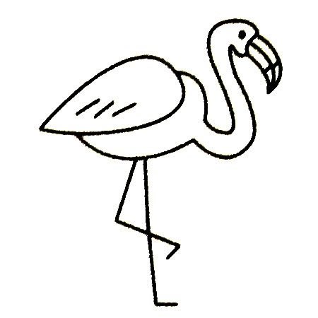火烈鸟简笔画大全及画法步骤