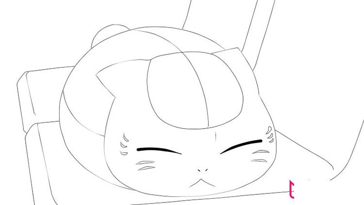  夏目友人帐猫咪老师简笔画图片