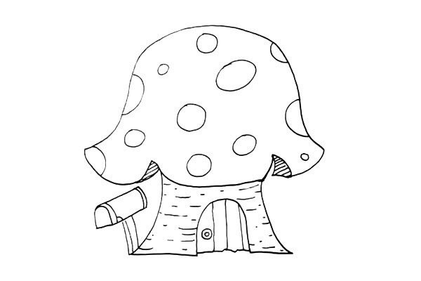 蘑菇房简笔画