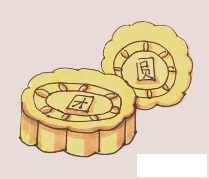 月饼简笔画