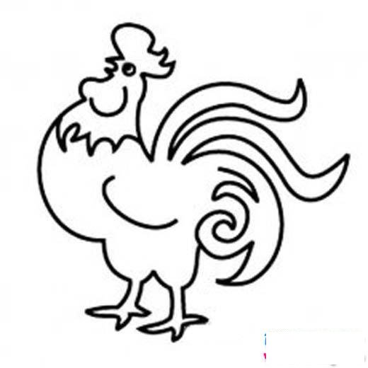 小学生手绘公鸡简笔画图片
