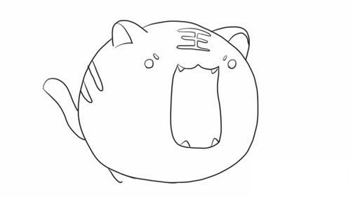 Q版老虎简笔画怎么画