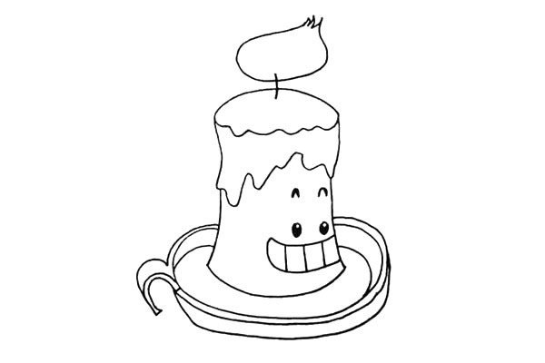 卡通蜡烛简笔画
