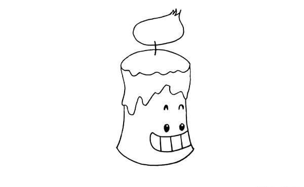 卡通蜡烛简笔画