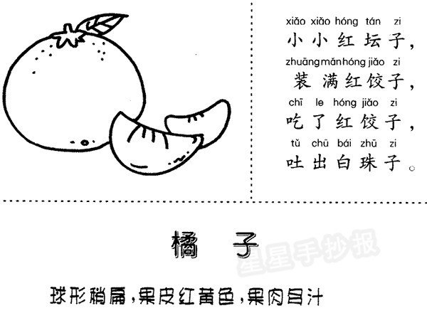 橘子简笔画