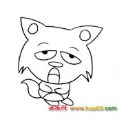 简笔画：可爱的狼4