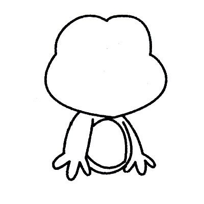 青蛙简笔画的步骤