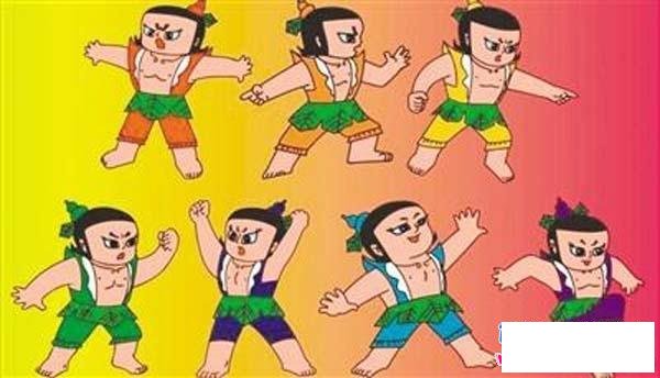 葫芦娃简笔画画法步骤图：怎么画葫芦娃