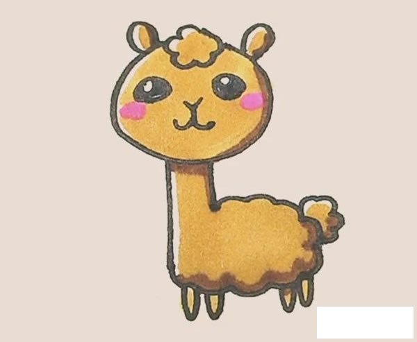 羊驼简笔画图片