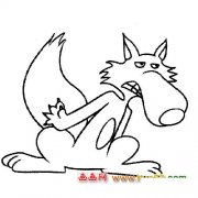 做坏事的大灰狼【简笔画】5