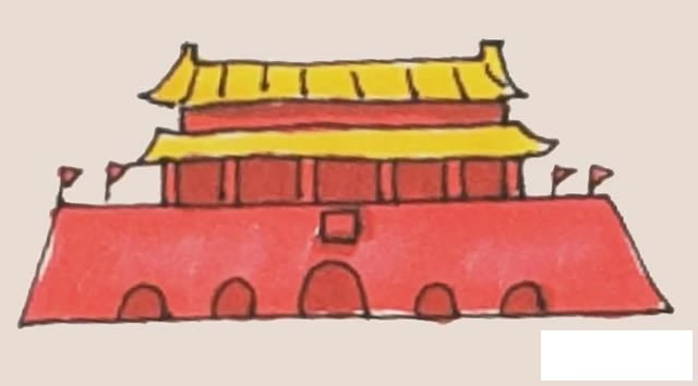 天安门简笔画