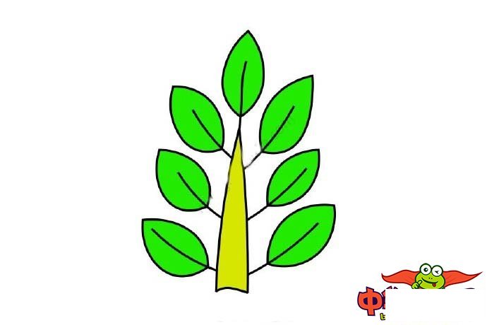 花草简笔画大全带颜色，花草树木简笔画彩色的