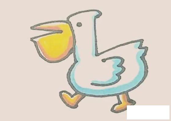 鹈鹕简笔画步骤图