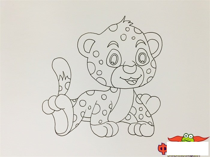 豹子怎么画简笔画步骤