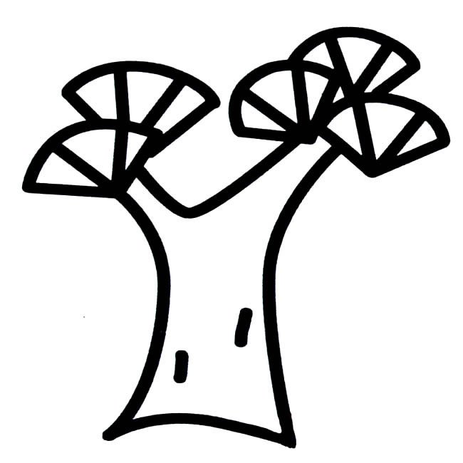 大树植物简笔画步骤图片大全四