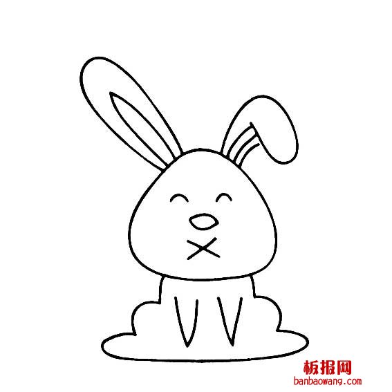 可爱小白兔简单画法