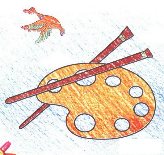 调色板简笔画图片