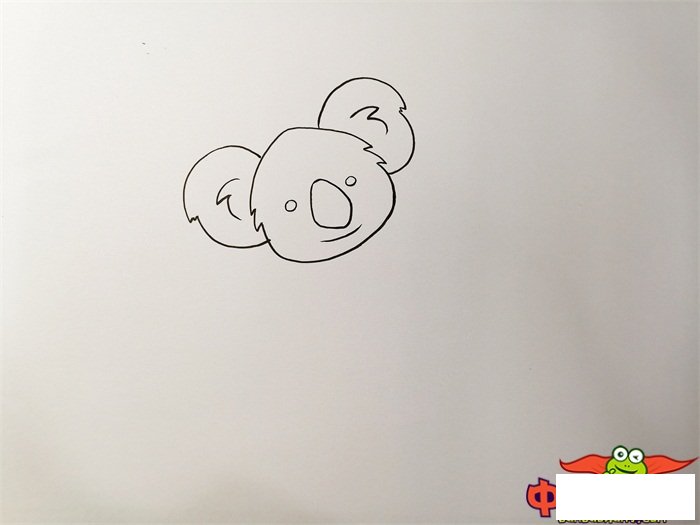 抱着树的考拉简笔画