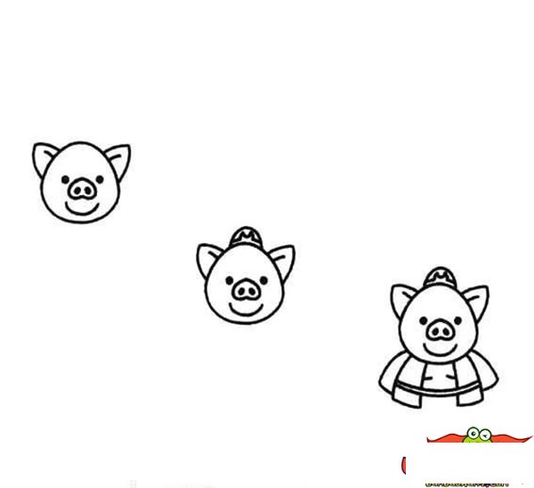 可爱的猪怎么画简笔画，猪简笔画图片大全步骤