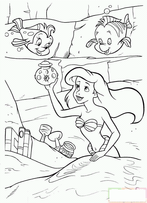 美人鱼与两条小鱼简笔画