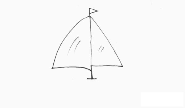 用数字1画帆船简笔画步骤图解