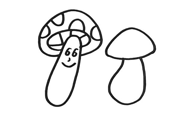 可爱的蘑菇简笔画