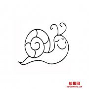 蜗牛卡通画法怎样画