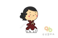 简单的女孩简笔画画法