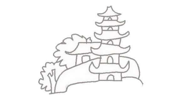 宝塔简笔画图片
