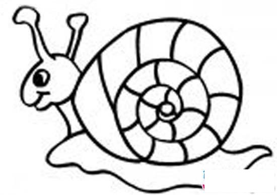 小学生蜗牛简笔画图片