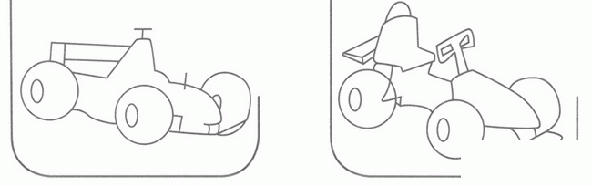 赛车简笔画