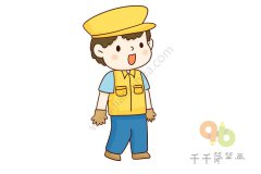 简单的校车司机简笔画怎么画