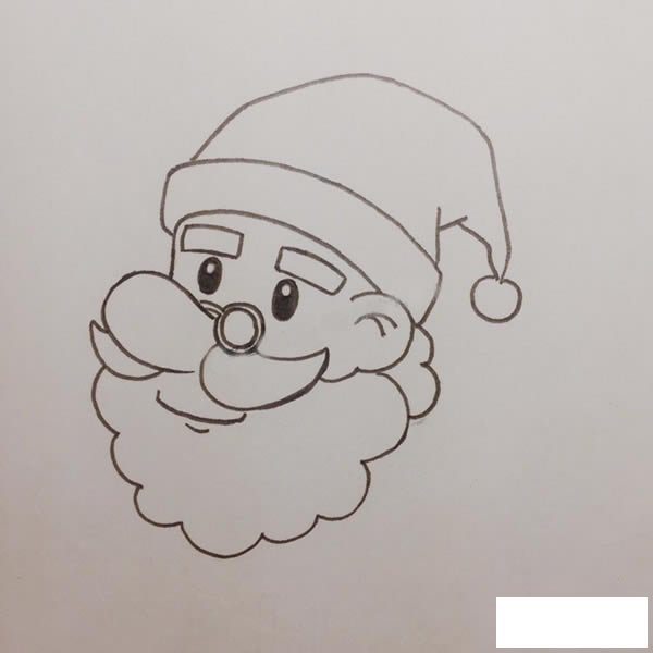 圣诞老人简笔画的画法步骤教程