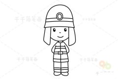 简笔画消防员的画法