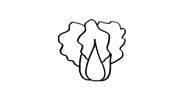 卡通大白菜简笔画