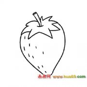 水果简笔画：一个草莓1