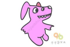 狗仔兽简笔画步骤图