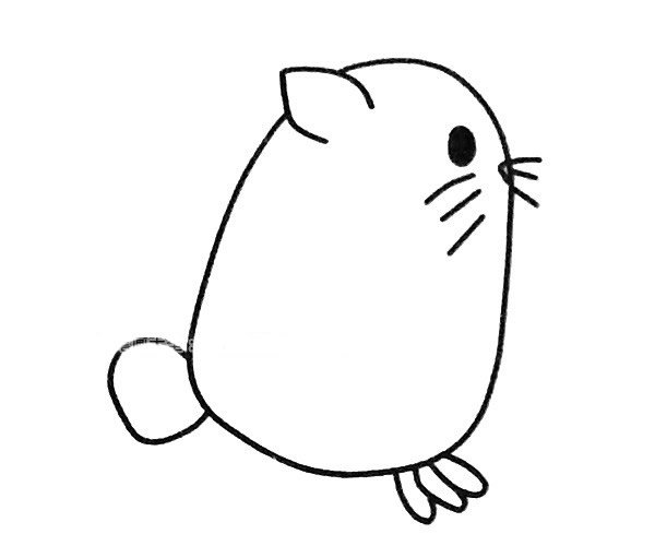 龙猫简笔画图片1