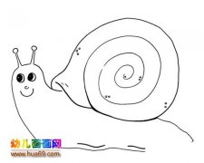 小蜗牛的简笔画5