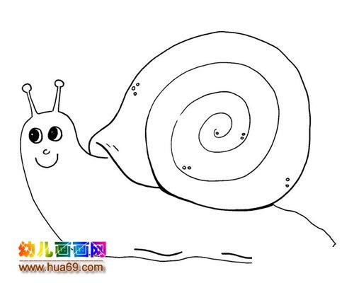 小蜗牛的简笔画5