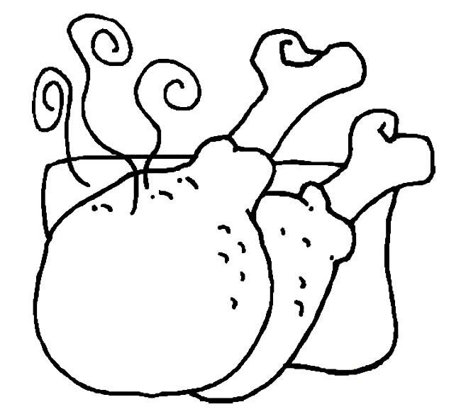 鸡腿食物简笔画步骤图片大全