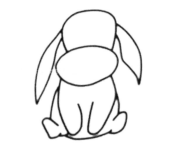 毛驴简笔画步骤3