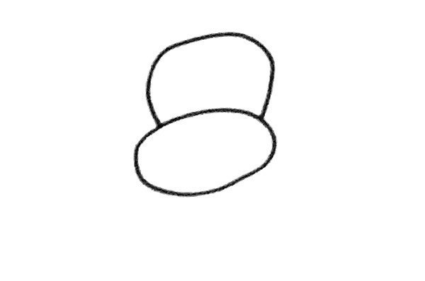 毛驴简笔画步骤1