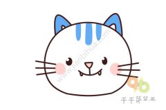 猫咪头像简笔画画法