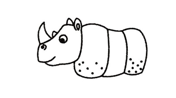 犀牛简笔画